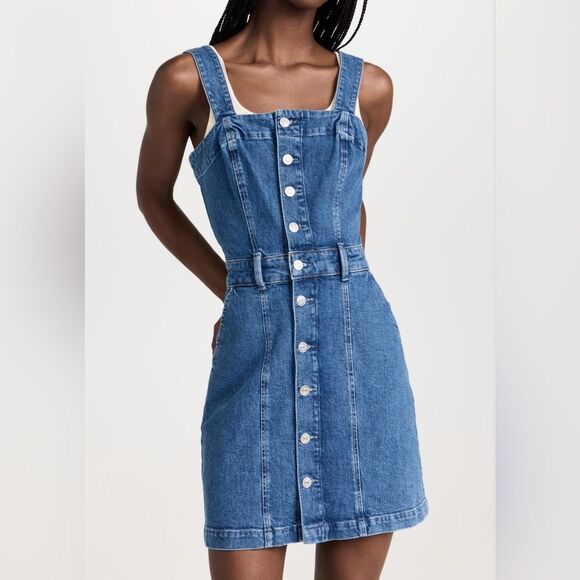 PAIGE Maddy Denim Dress in Delia - Picture 6 of 14